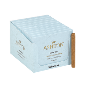 Ashton Cigars  SENORITAS (3.7" X 30) - CONNECTICUT (BLUE BOX) PACK OF 100