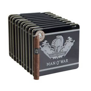 Man O' War Dark Horse Tins  CIGARILLO (4.0" X 32) PACK OF 50