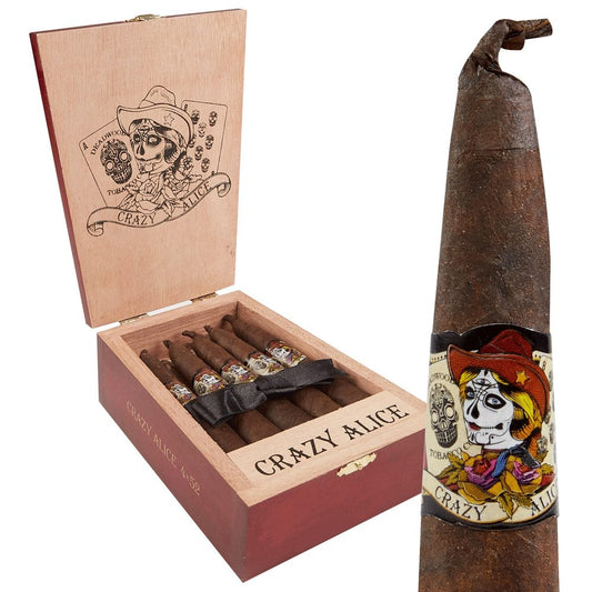 Drew Estate Deadwood Tobacco Co. Crazy Alice (Pyramid) (4.0"x52) Box of 10